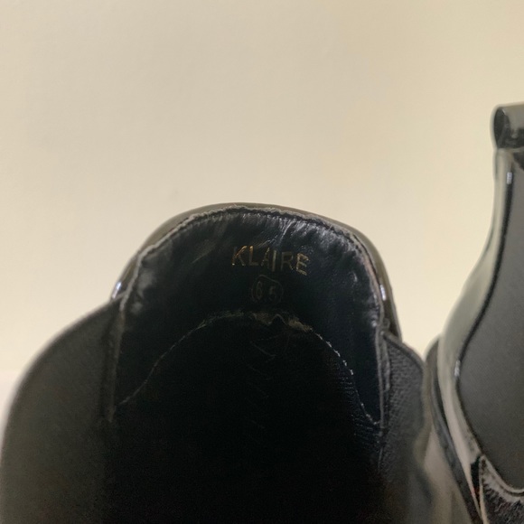 Fashion Nova Black Patent Chunky Boots Size 6.5 - Picture 12 of 16